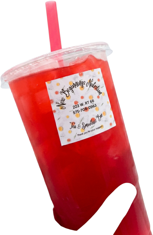 Strawberry Coconut loaded tea from New Beginnings Nutrition